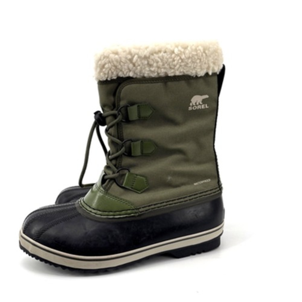 Sorel Yoot Pack Nylon Boots Womens 6 Green Waterproof Duck Winter Waterproof